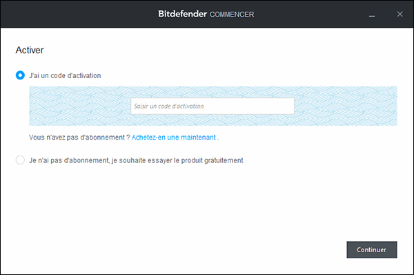 Installation de bitdefender