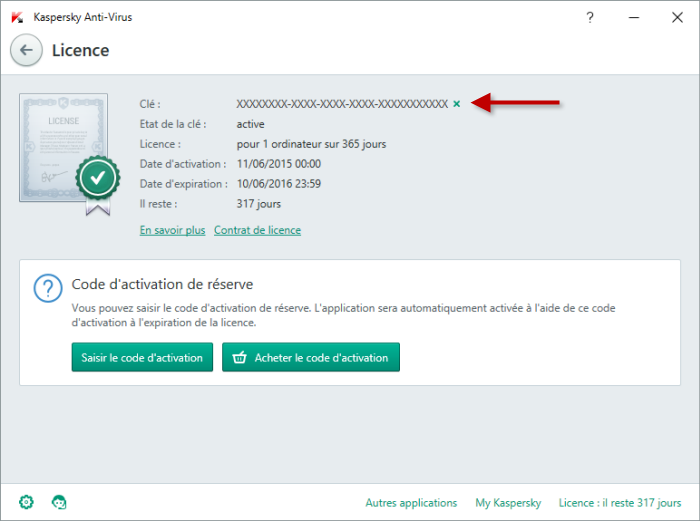 Licences et packs Kaspersky : Présentation