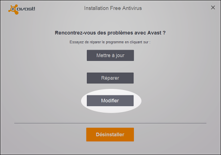 avast desinstaller navigateur